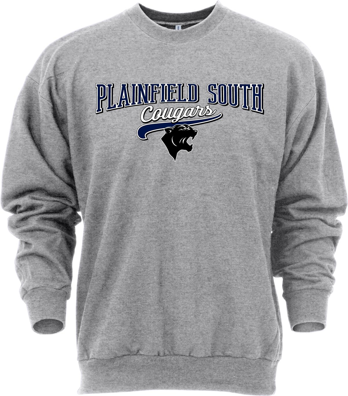 Ohiopyle Prints Adult Plainfield South High School Grey Catch Crewneck Sweatshirt