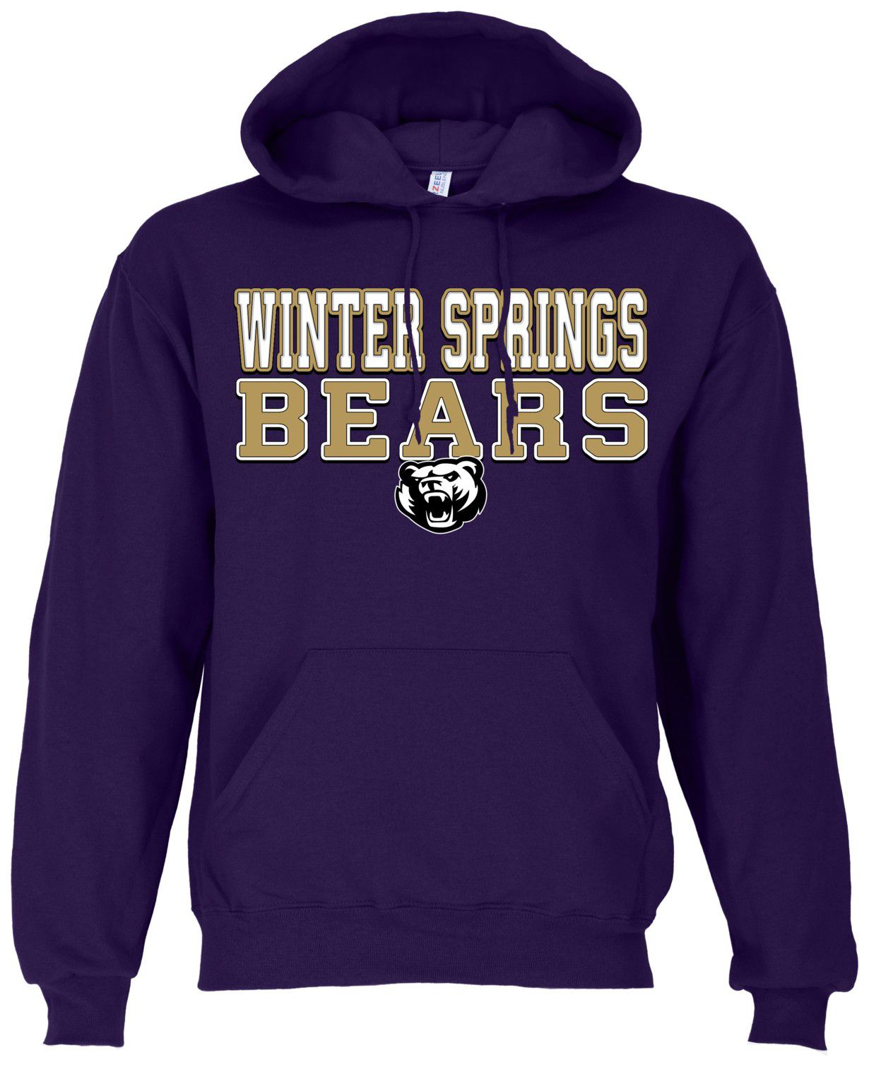 Ohiopyle Prints Adult Winter Springs High School Purple Field Hooded Sweatshirt