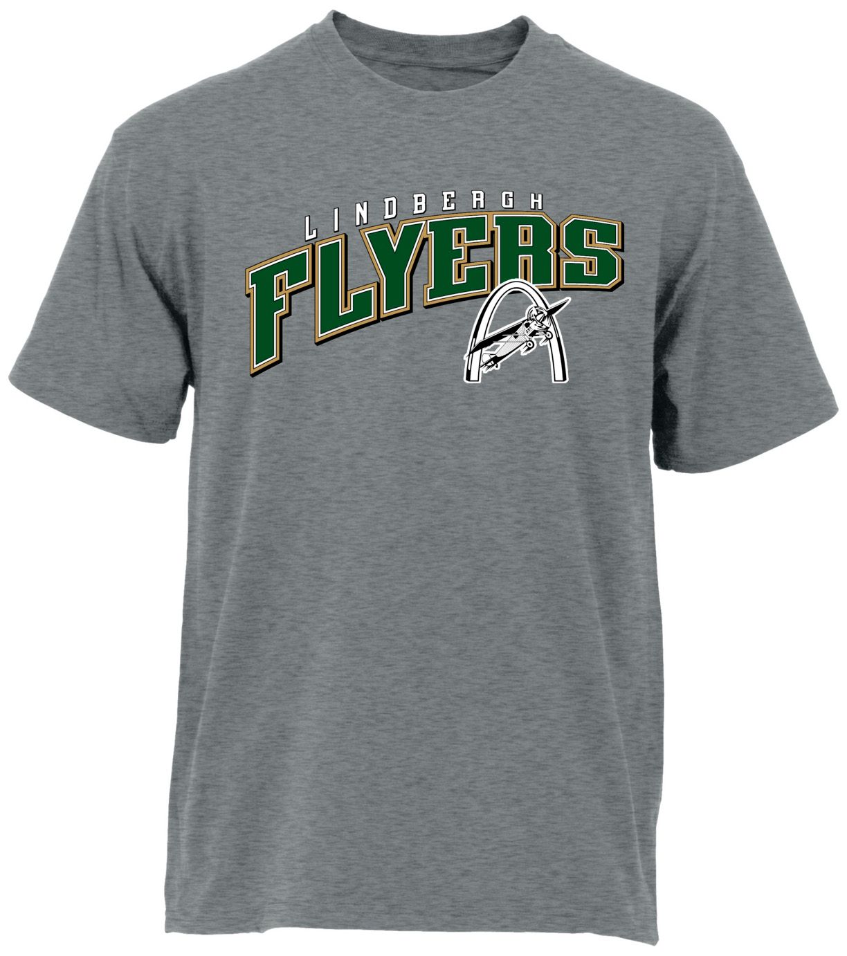 Ohiopyle Prints Adult Lindbergh High School Grey Flyball Ultimate T-Shirt