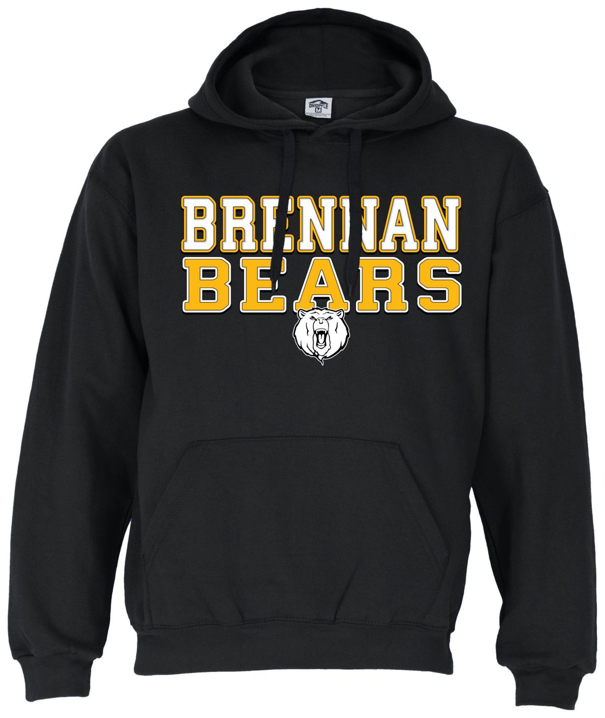 Ohiopyle Prints Adult Brennan High School Black Field Hooded Sweatshirt