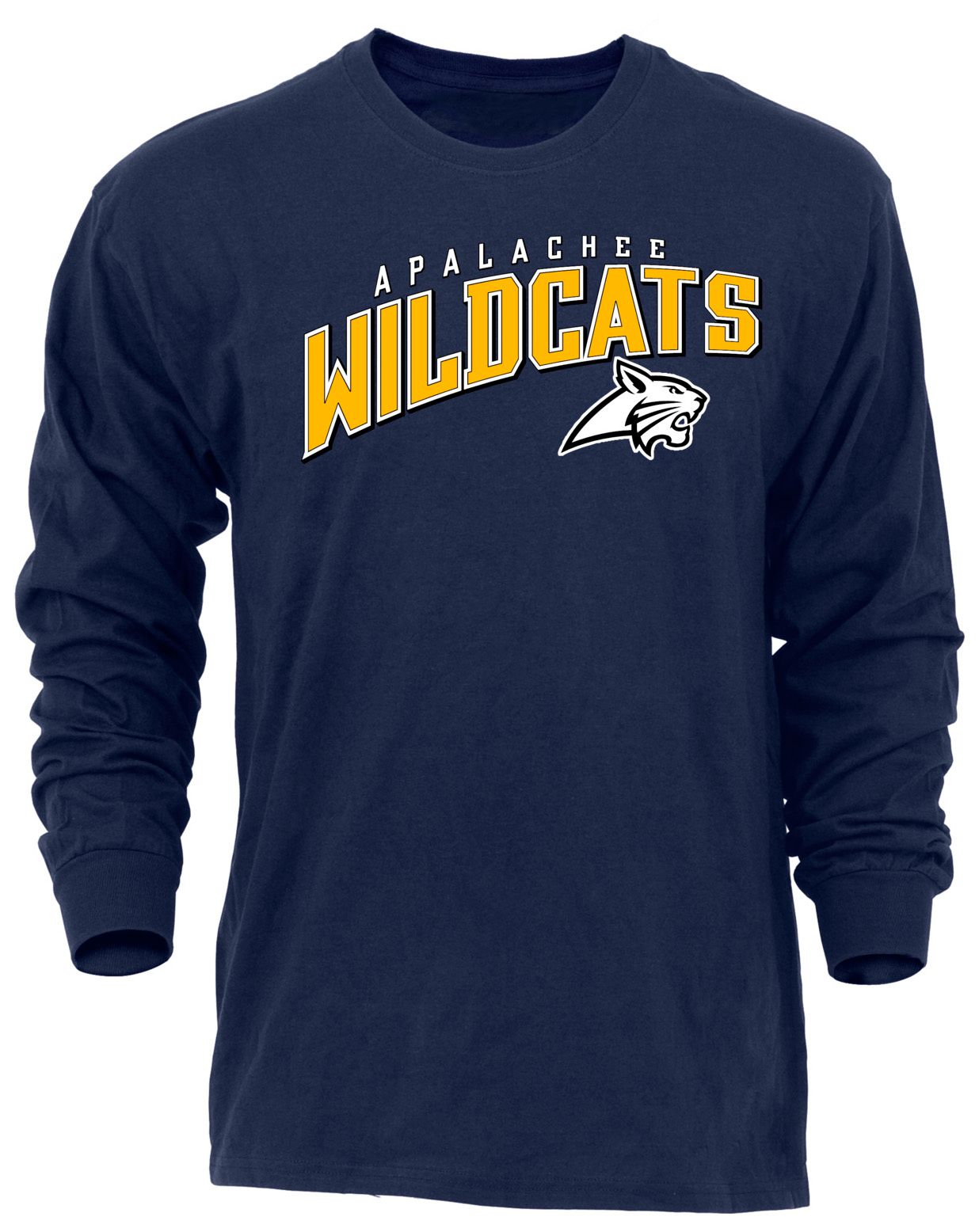 Ohiopyle Prints Adult Apalachee High School Navy Flyball Long Sleeve Shirt