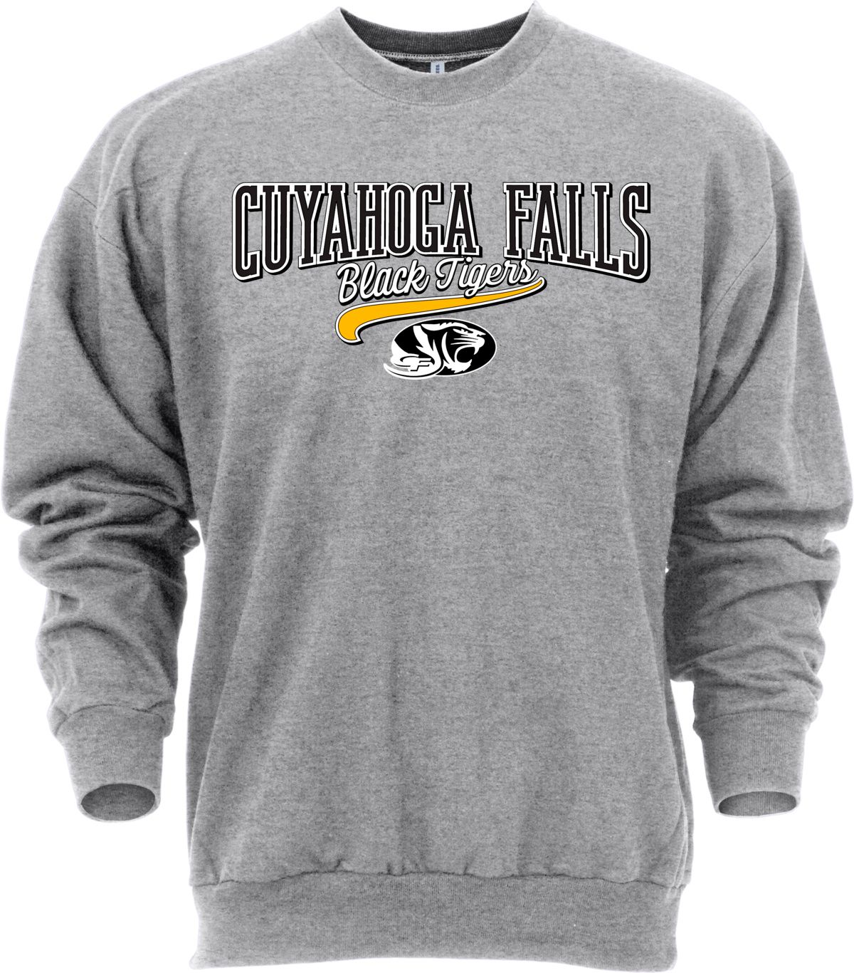 Ohiopyle Prints Adult Cuyahoga Falls High School Grey Catch Crewneck Sweatshirt