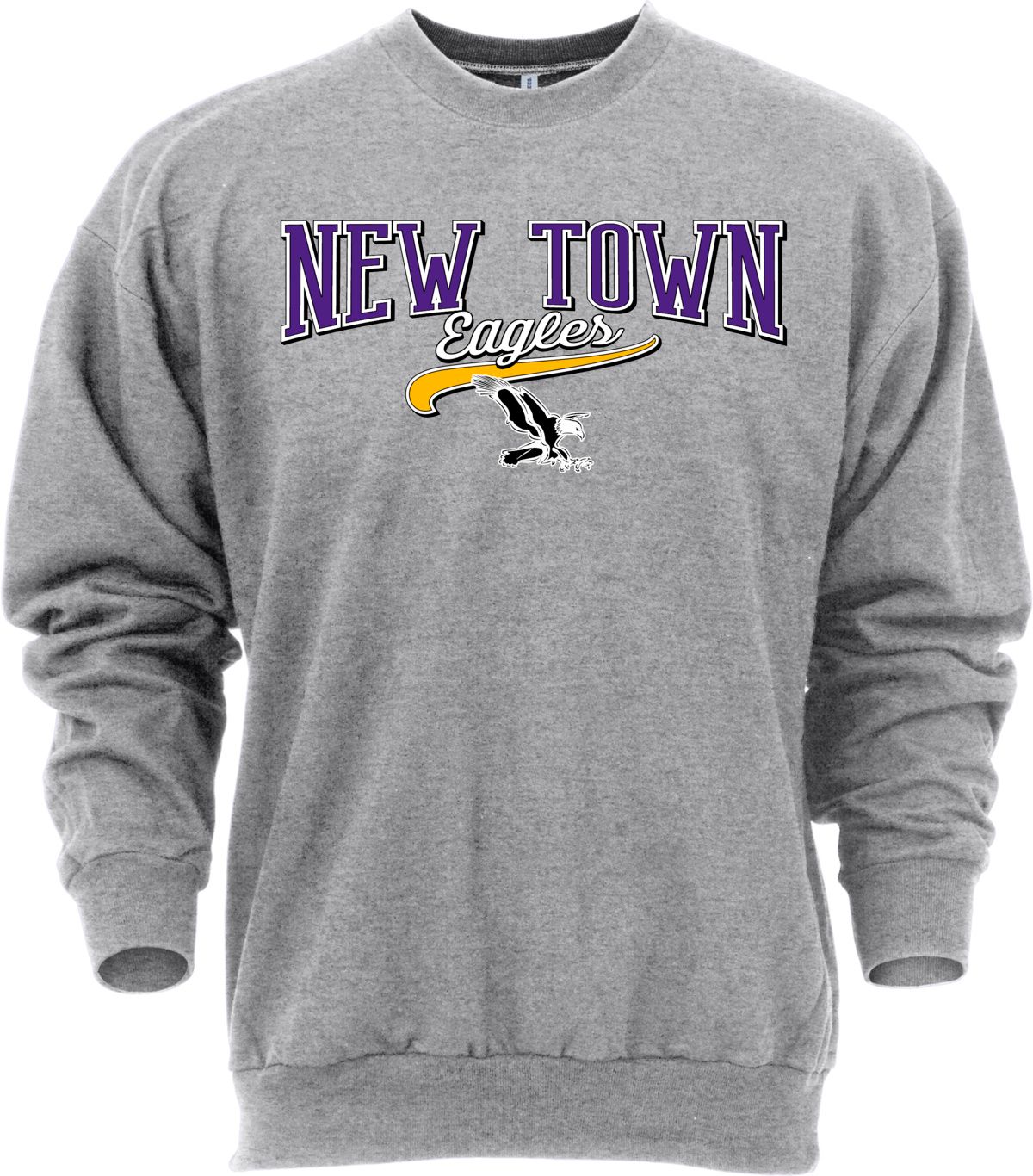 Ohiopyle Prints Adult New Town High School Grey Catch Crewneck Sweatshirt