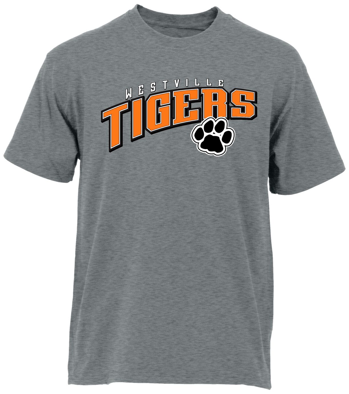 Ohiopyle Prints Adult Westville High School Grey Flyball Ultimate T-Shirt