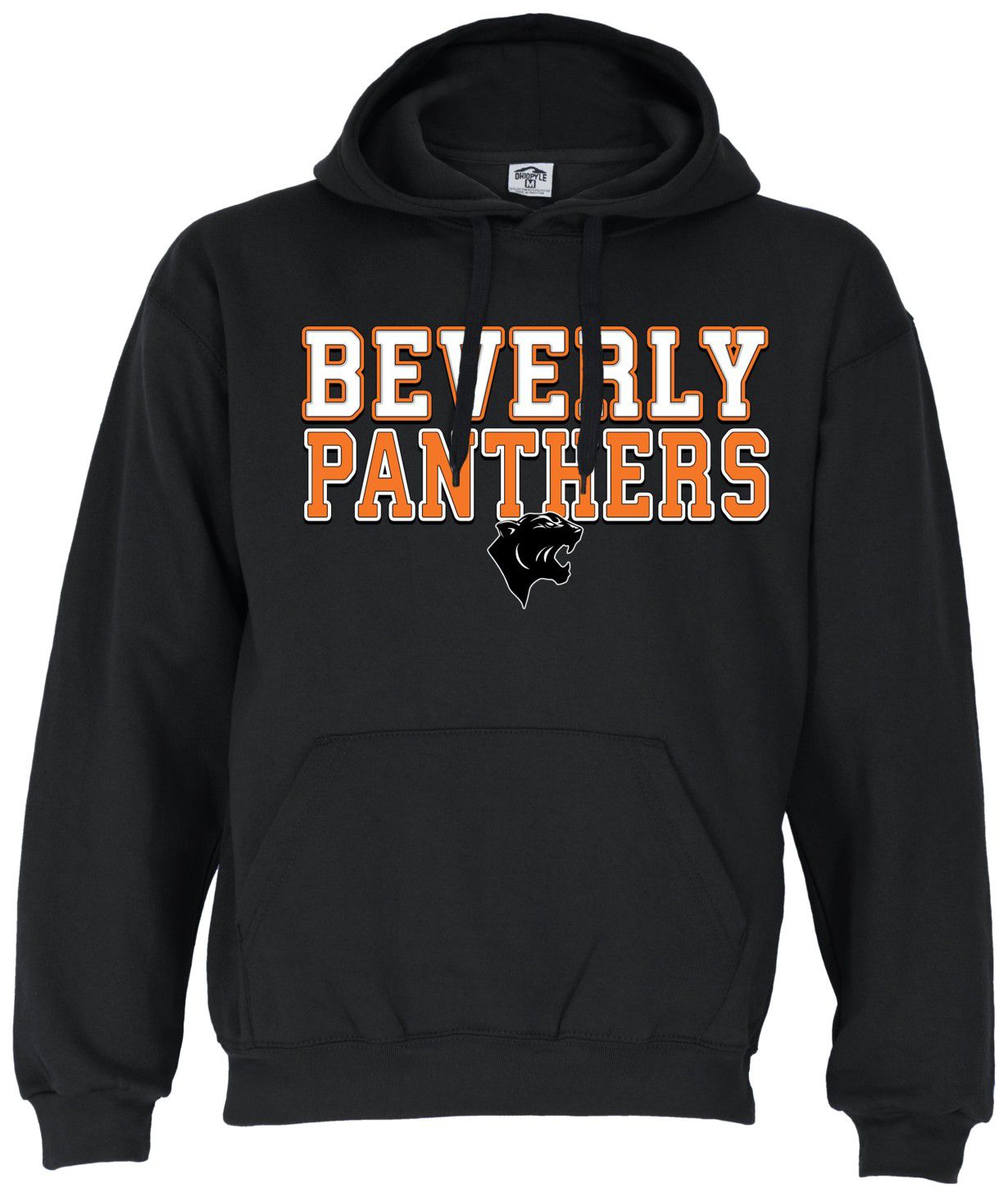 Ohiopyle Prints Adult Beverly High School Black Field Hooded Sweatshirt