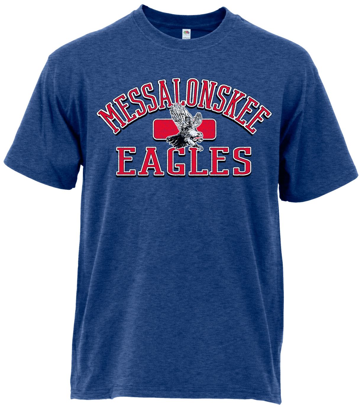 Ohiopyle Prints Adult Messalonskee High School Heather Royal Blue Plate Ultimate Shirt