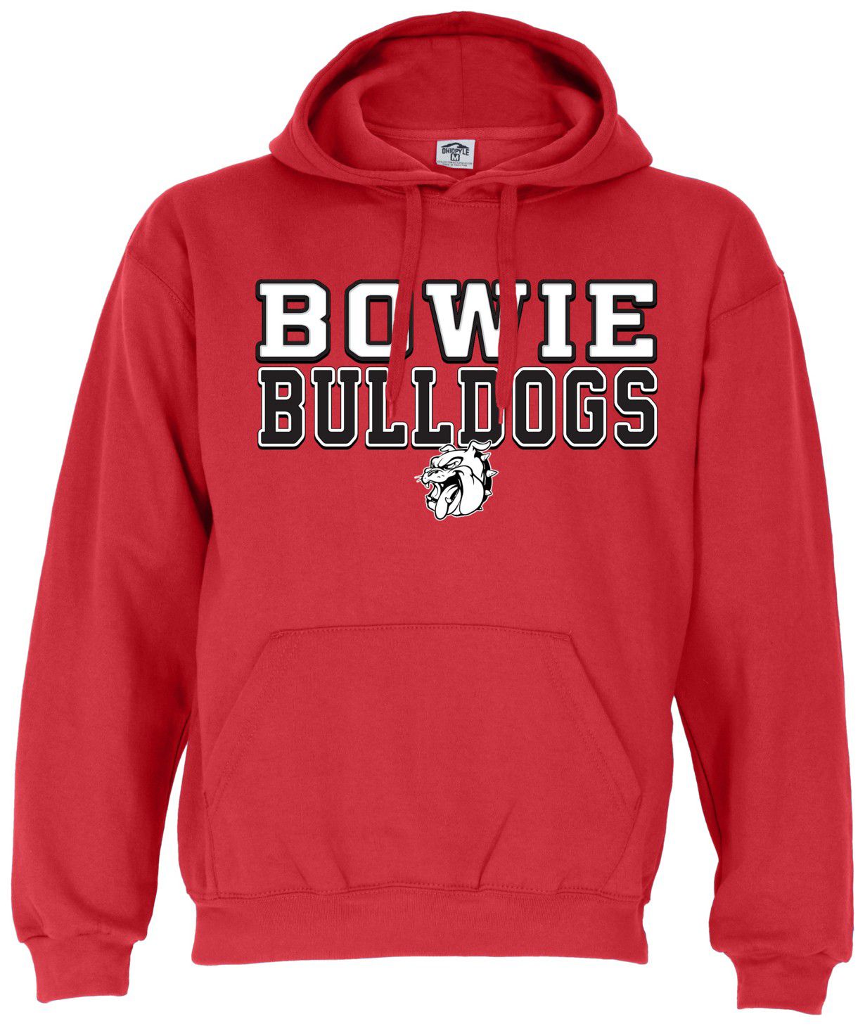 Ohiopyle Prints Adult Bowie High School Red Field Hooded Sweatshirt
