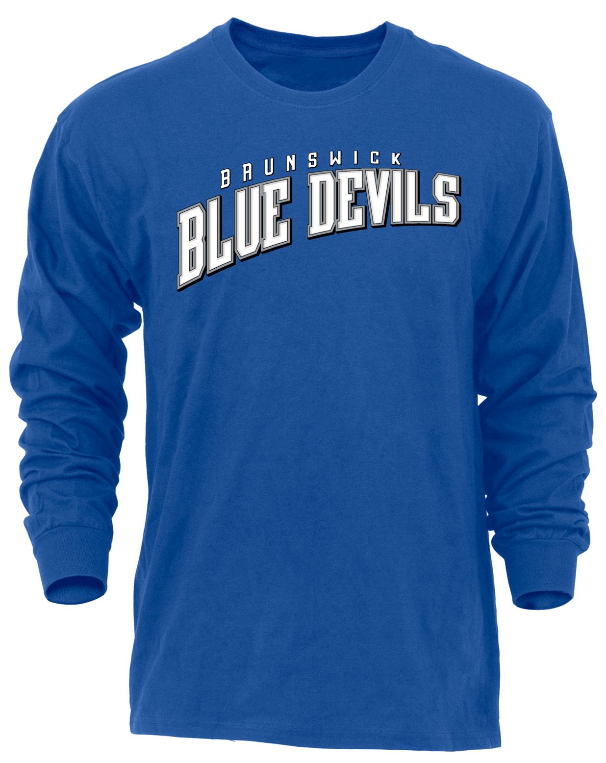 Ohiopyle Prints Adult Brunswick High School Royal Flyball Long Sleeve Shirt