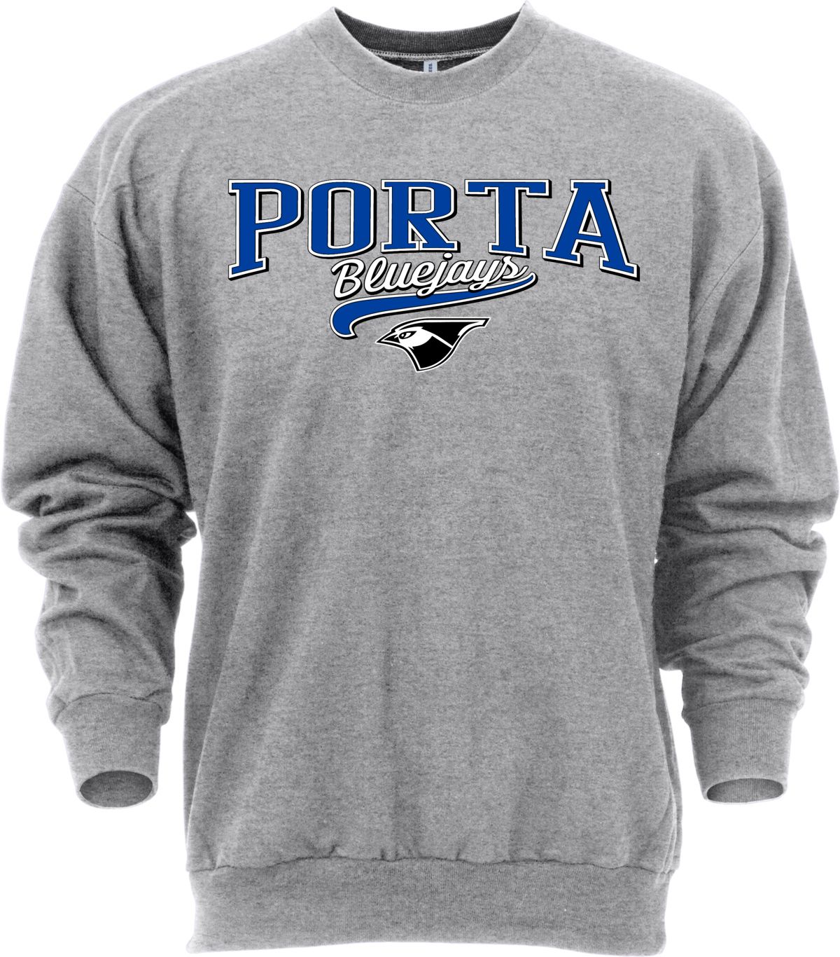 Ohiopyle Prints Adult Porta Junior-Senior High School Grey Catch Crewneck Sweatshirt