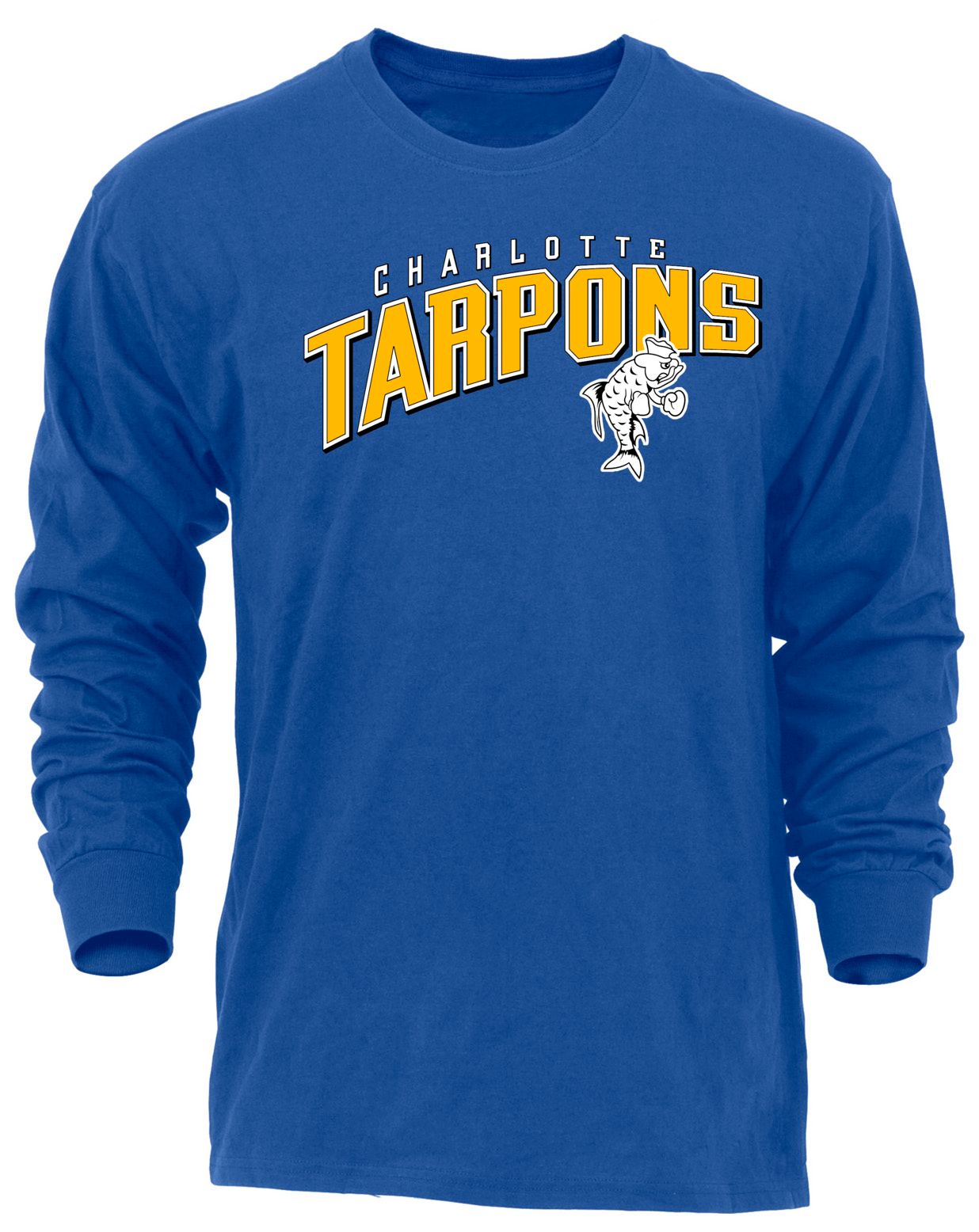 Ohiopyle Prints Adult Charlotte High School Royal Flyball Long Sleeve Shirt