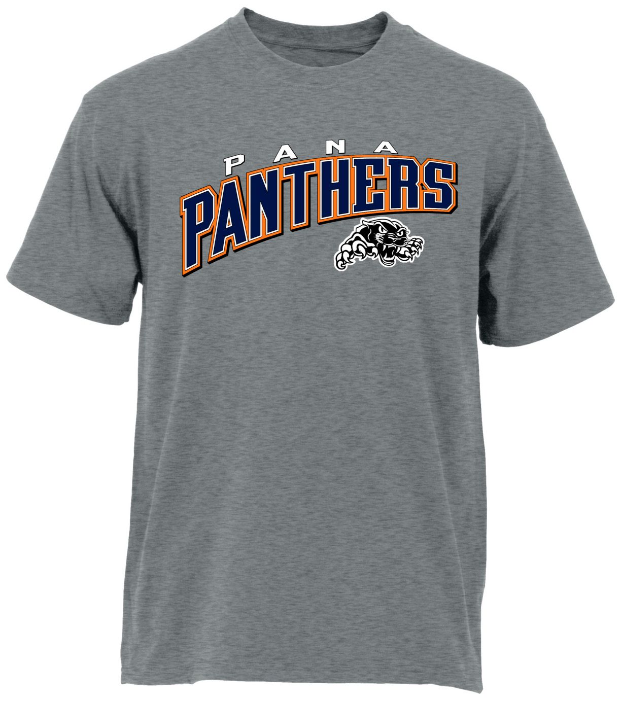 Ohiopyle Prints Adult Pana High School Grey Flyball Ultimate T-Shirt