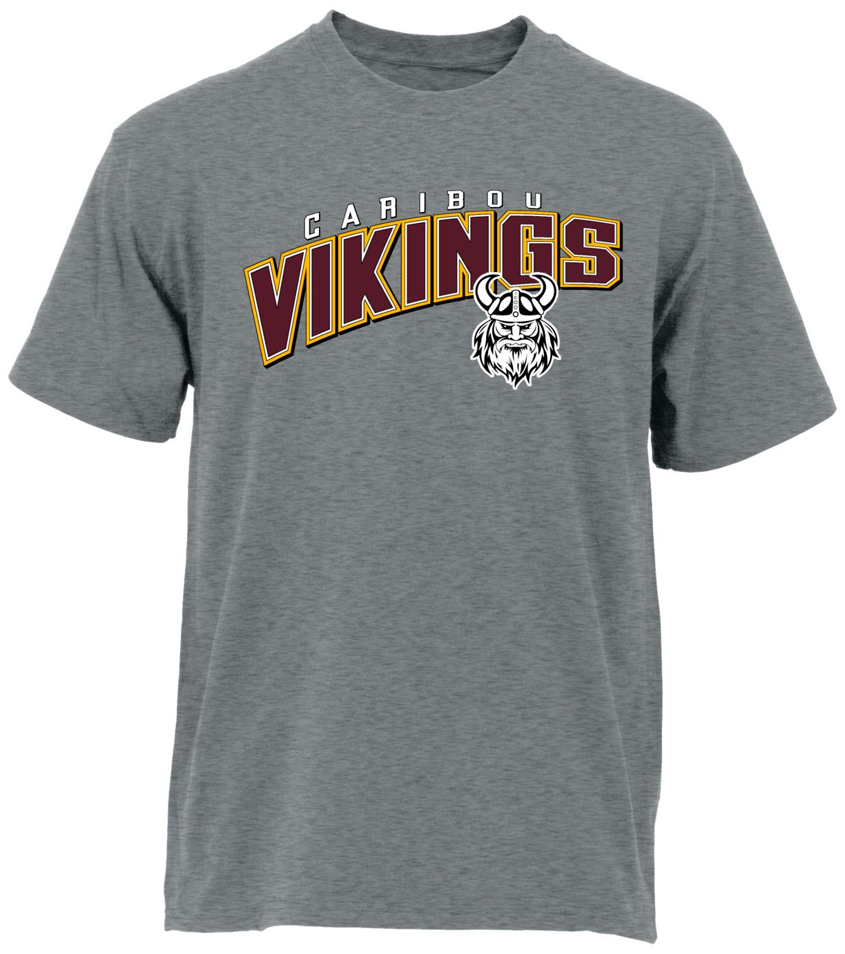 Ohiopyle Prints Adult Caribou High School Grey Flyball Ultimate T-Shirt