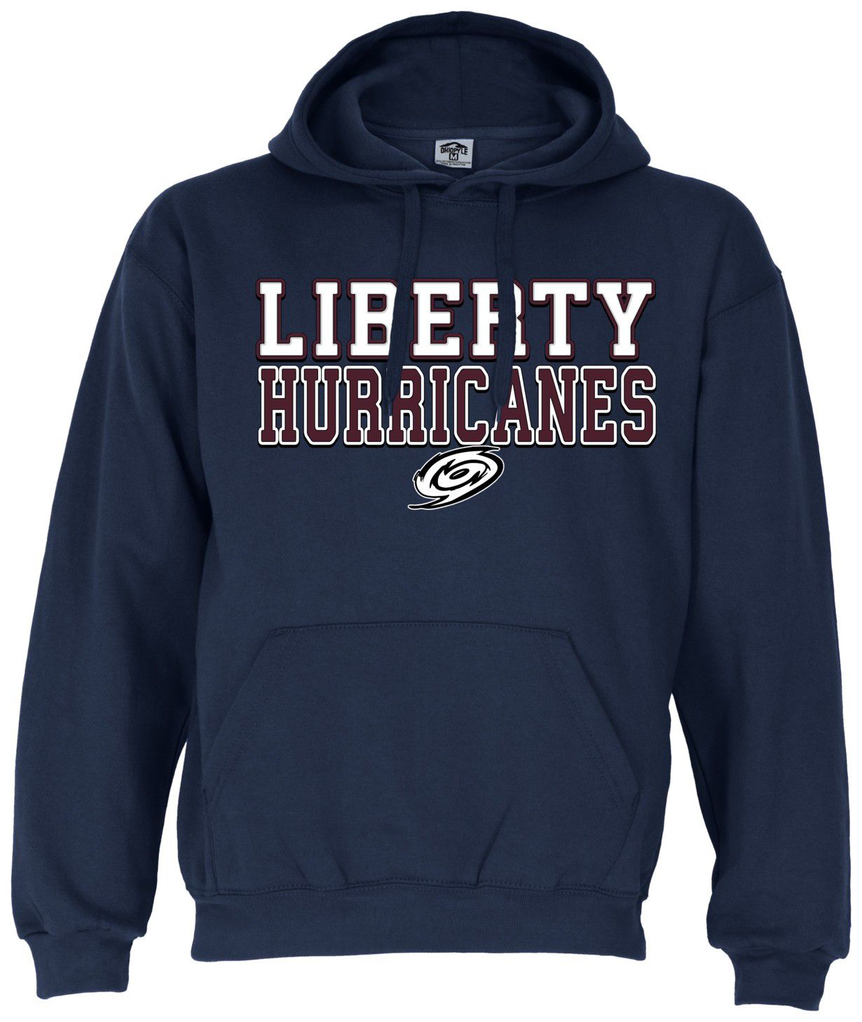 Ohiopyle Prints Adult Liberty High School Navy Field Hooded Sweatshirt