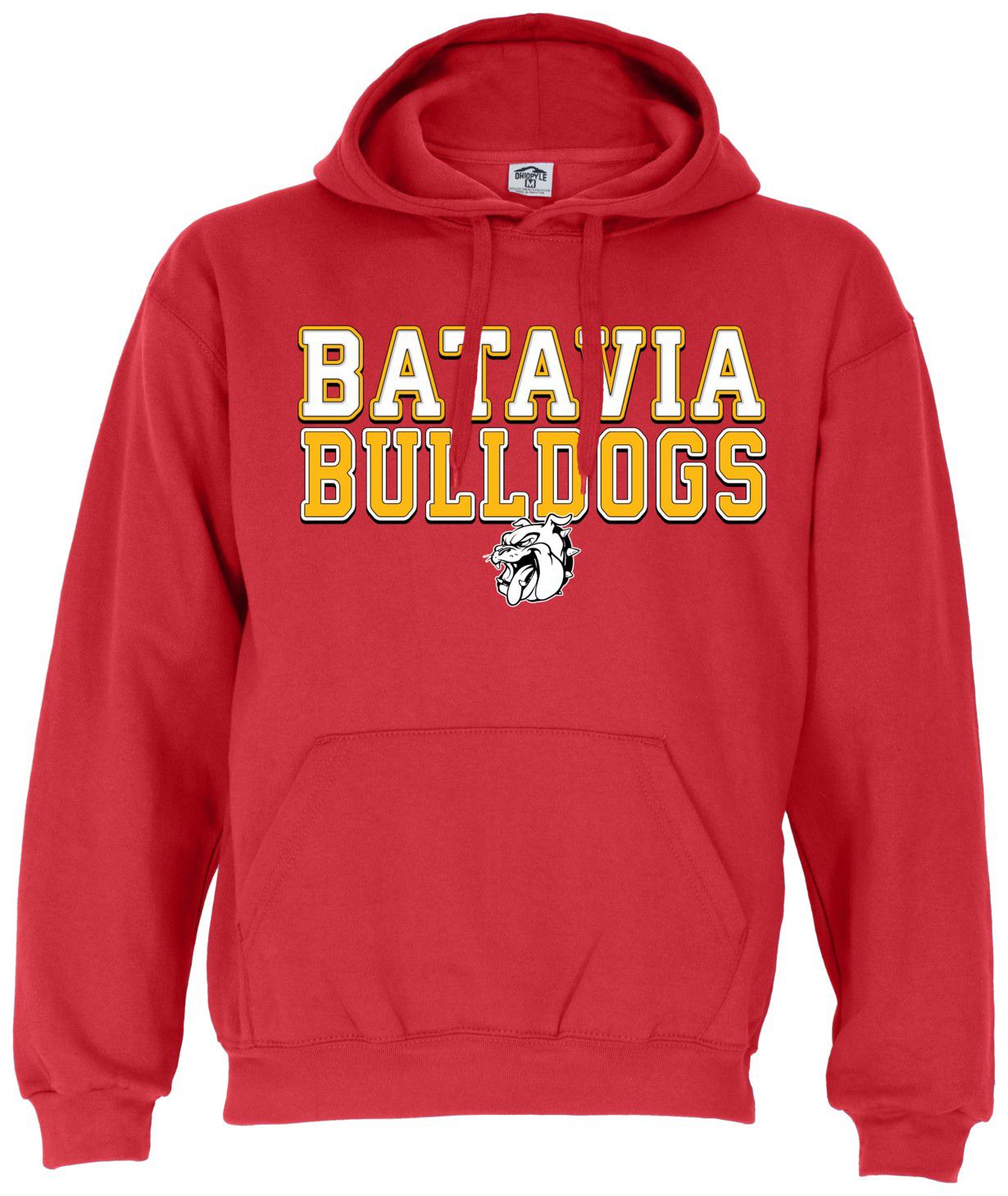 Ohiopyle Prints Adult Batavia High School Red Field Hooded Sweatshirt