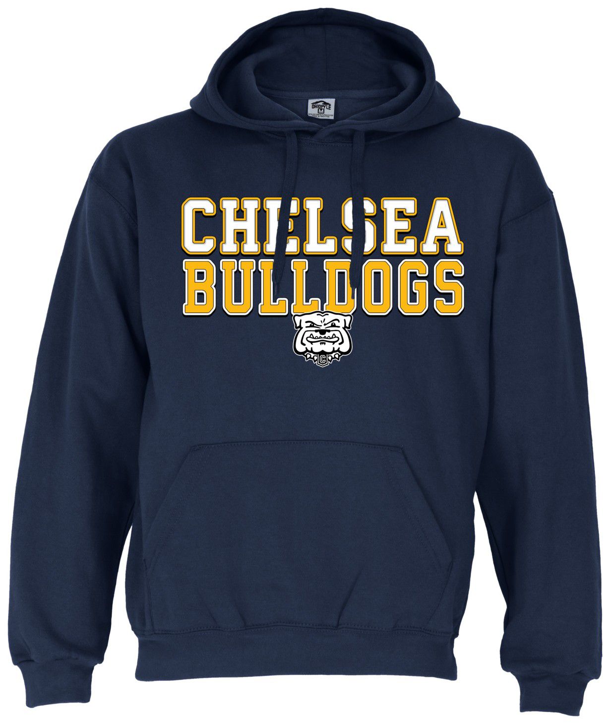 Ohiopyle Prints Adult Chelsea High School Navy Field Hooded Sweatshirt