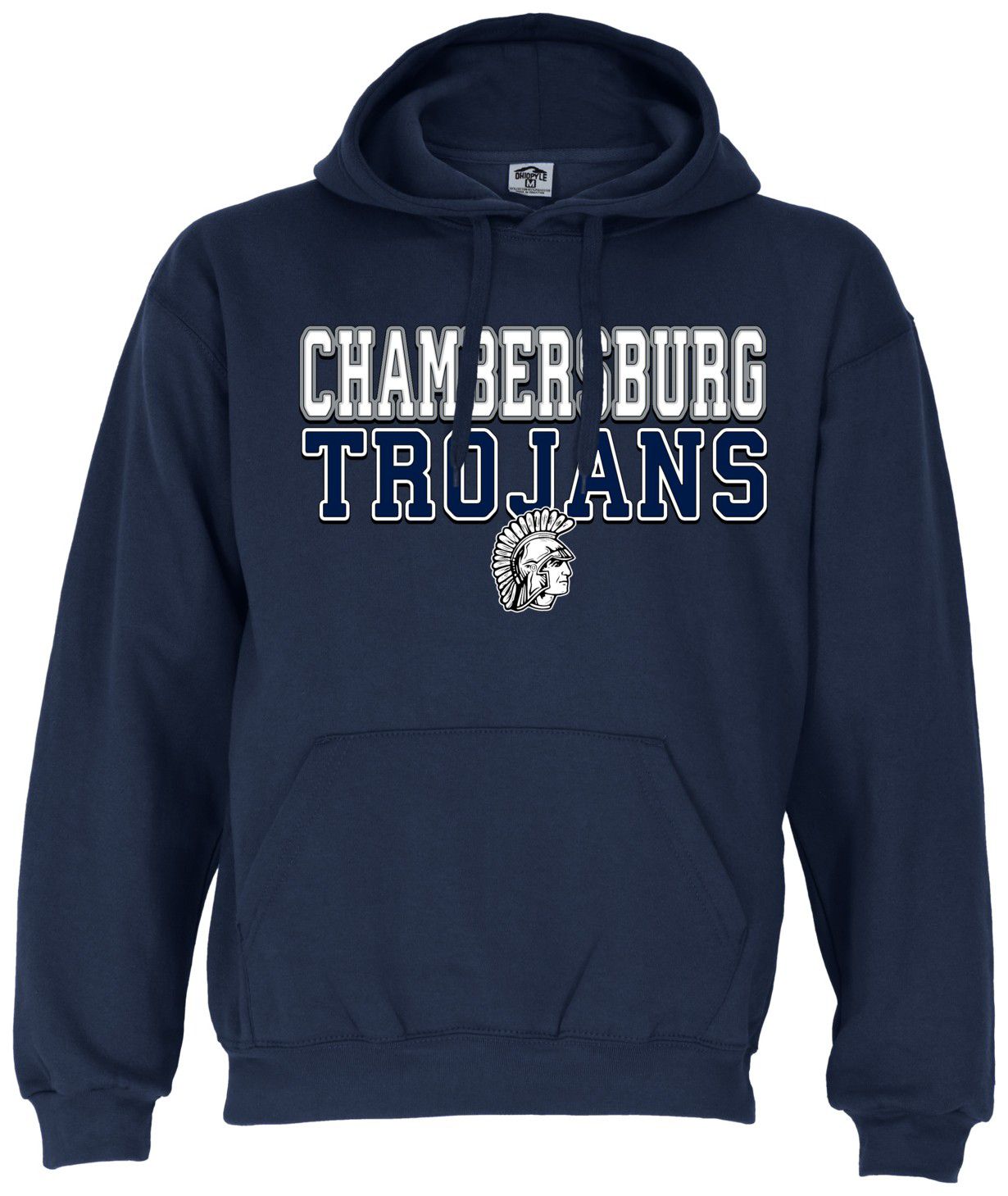 Ohiopyle Prints Adult Chambersburg Area Senior High School Navy Field Hooded Sweatshirt