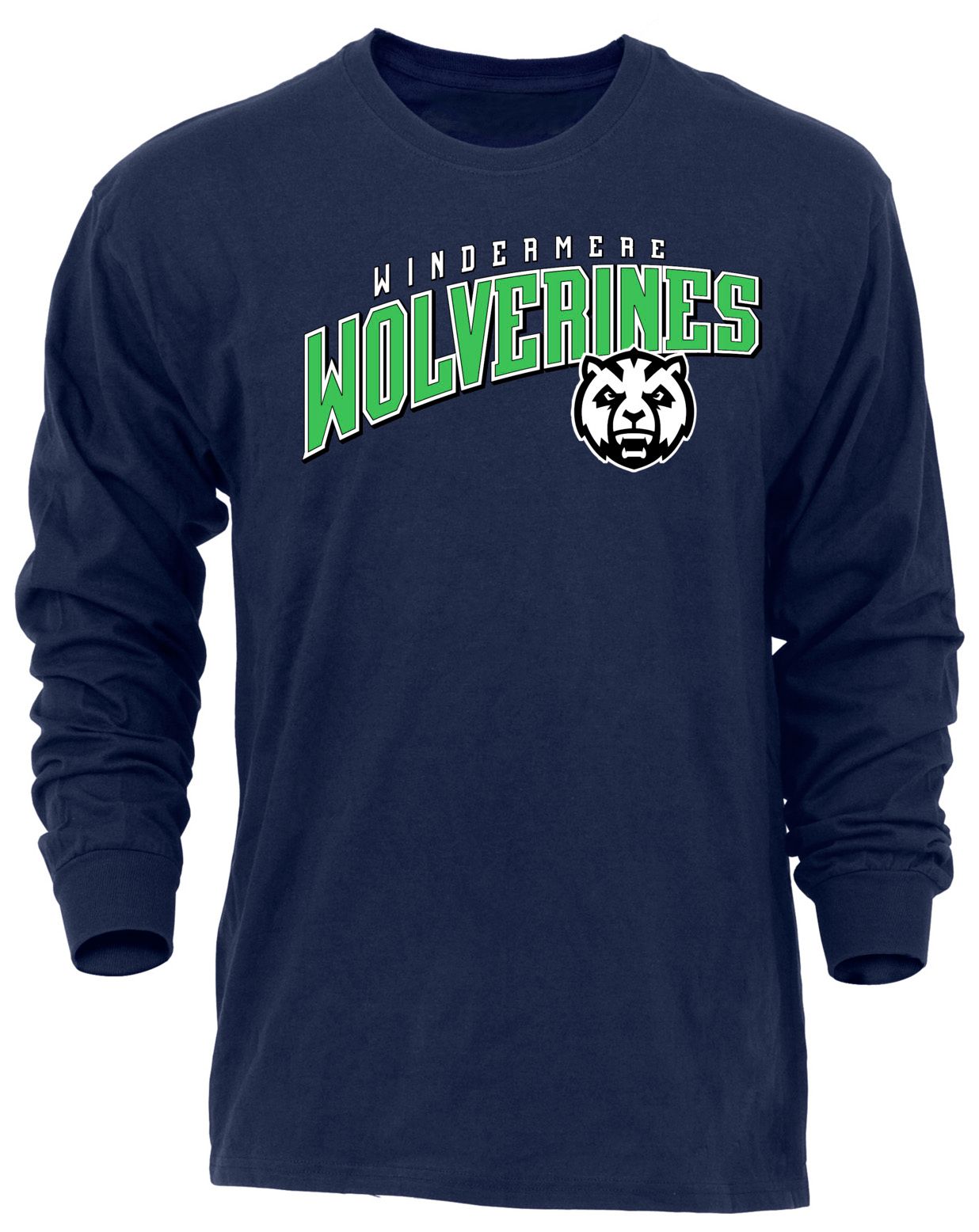Ohiopyle Prints Adult Windermere High School Navy Flyball Long Sleeve Shirt