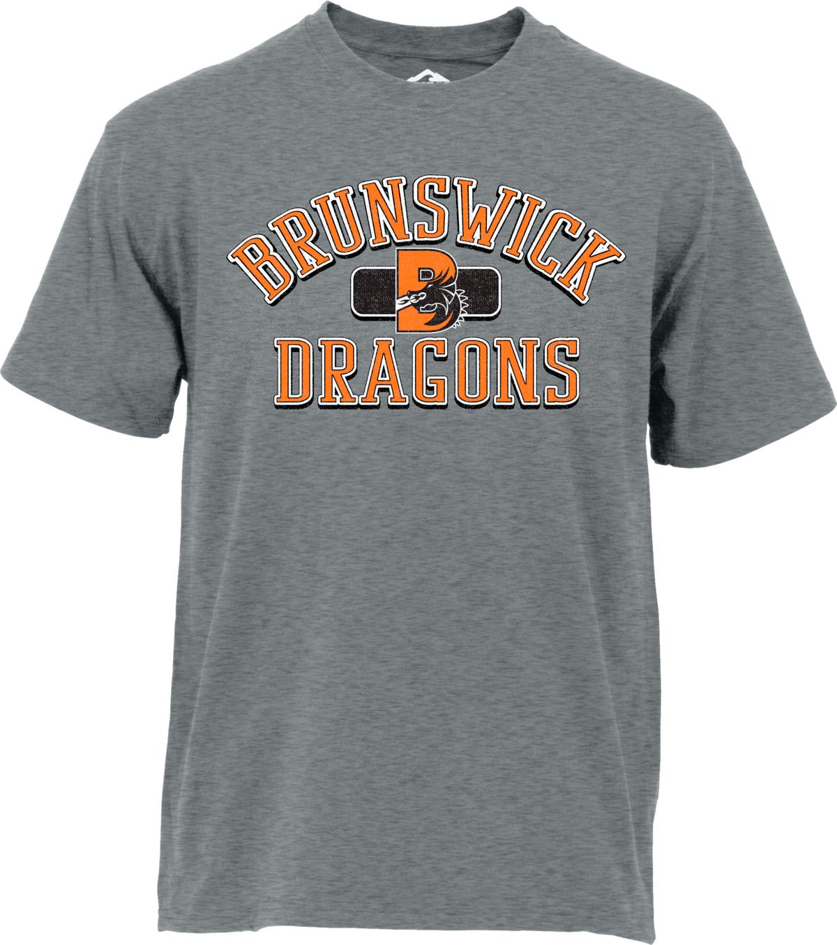 Ohiopyle Prints Men's Brunswick High School Gray Cotton T-Shirt