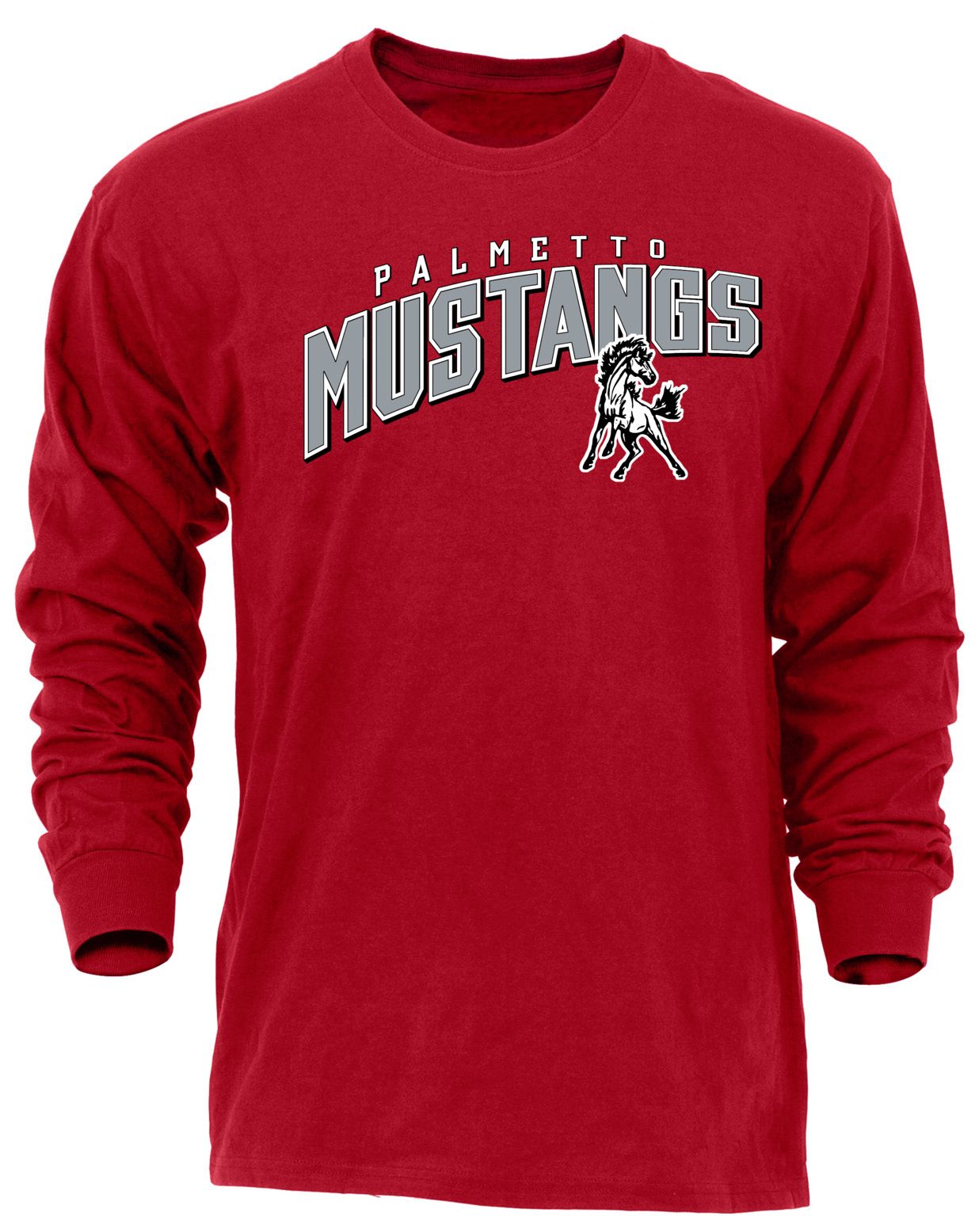 Ohiopyle Prints Adult Palmetto High School Red Flyball Long Sleeve Shirt