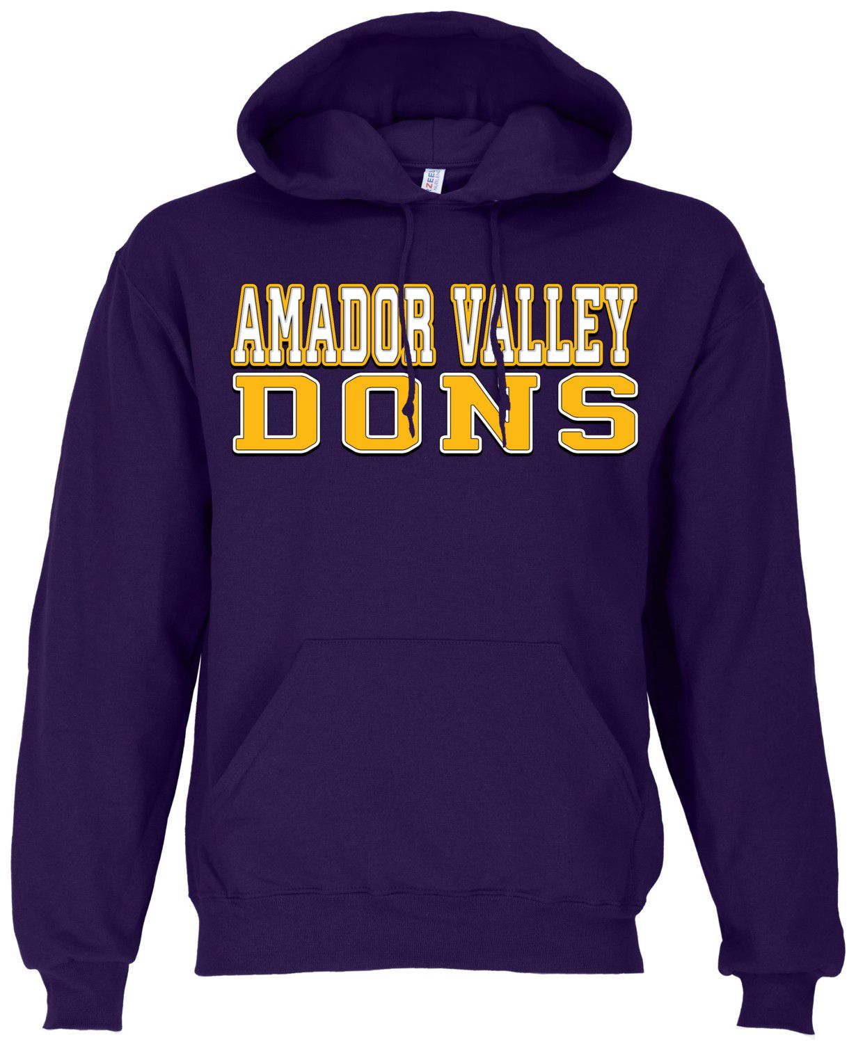 Ohiopyle Prints Adult Amador Valley High School Purple Field Hooded Sweatshirt
