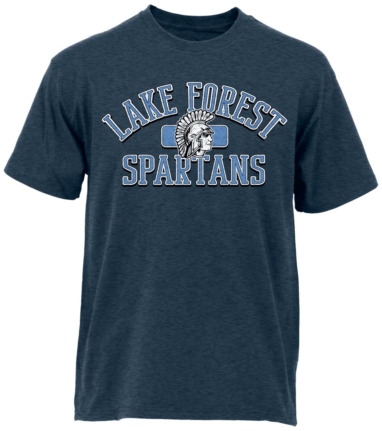 Ohiopyle Prints Adult Lake Forest High School Heather Navy Plate Ultimate T-Shirt