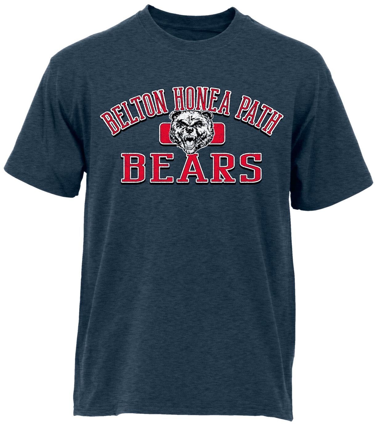 Ohiopyle Prints Adult Belton Honea Path High School Heather Navy Plate Ultimate T-Shirt