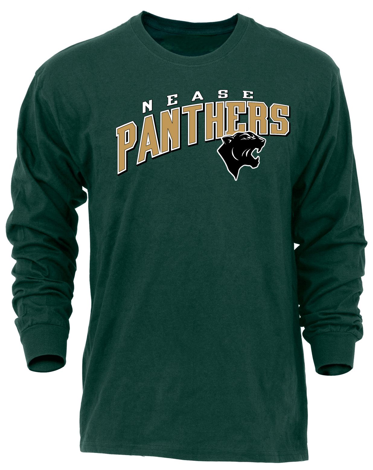 Ohiopyle Prints Adult Nease High School Forest Green Flyball Long Sleeve Shirt
