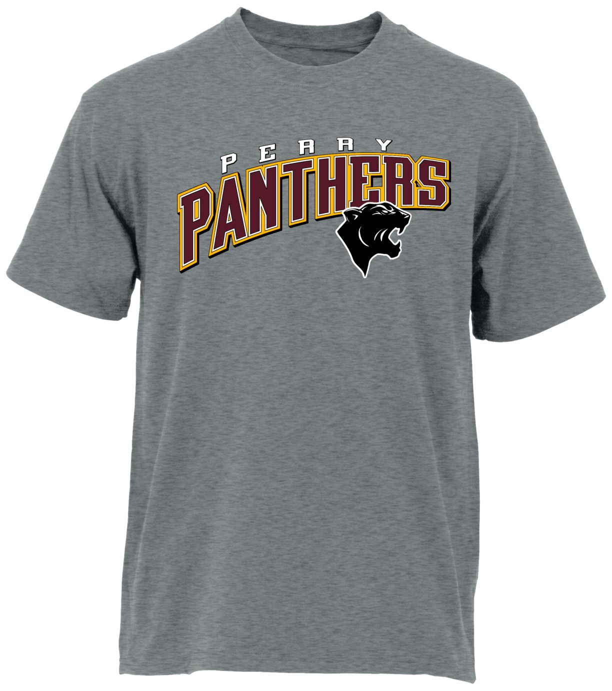 Ohiopyle Prints Adult Perry High School Grey Flyball Ultimate T-Shirt