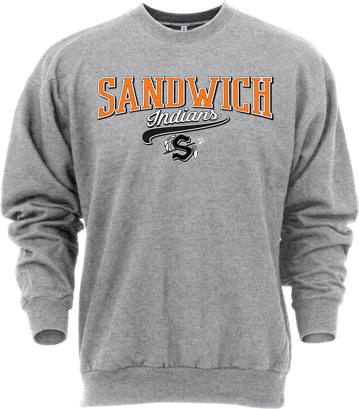 Ohiopyle Prints Adult Sandwich High School Grey Catch Crewneck Sweatshirt