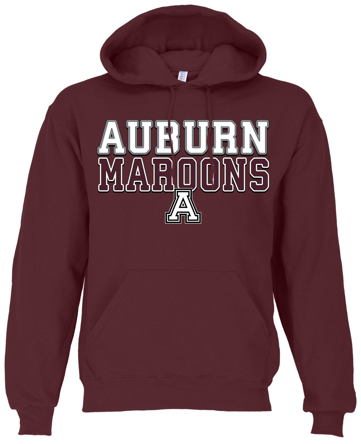 Ohiopyle Prints Adult Auburn High School Maroon Field Hooded Sweatshirt