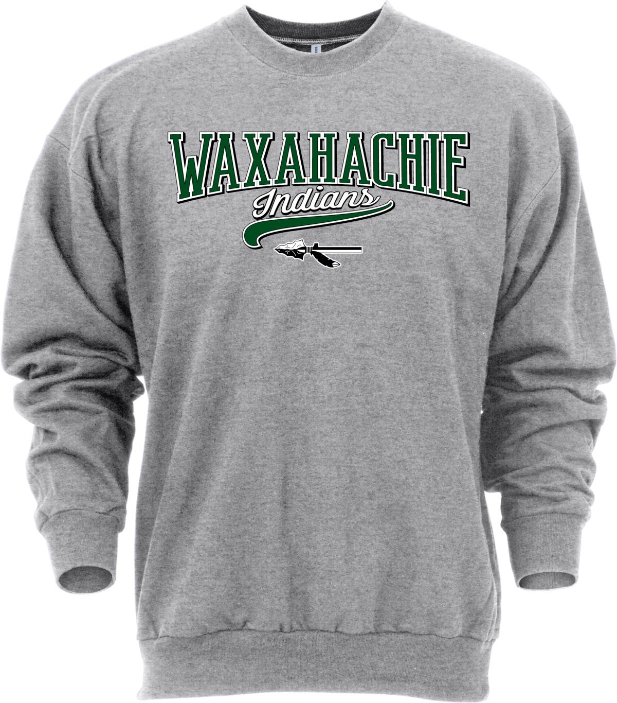Ohiopyle Prints Adult Waxahachie High School Grey Catch Crewneck Sweatshirt
