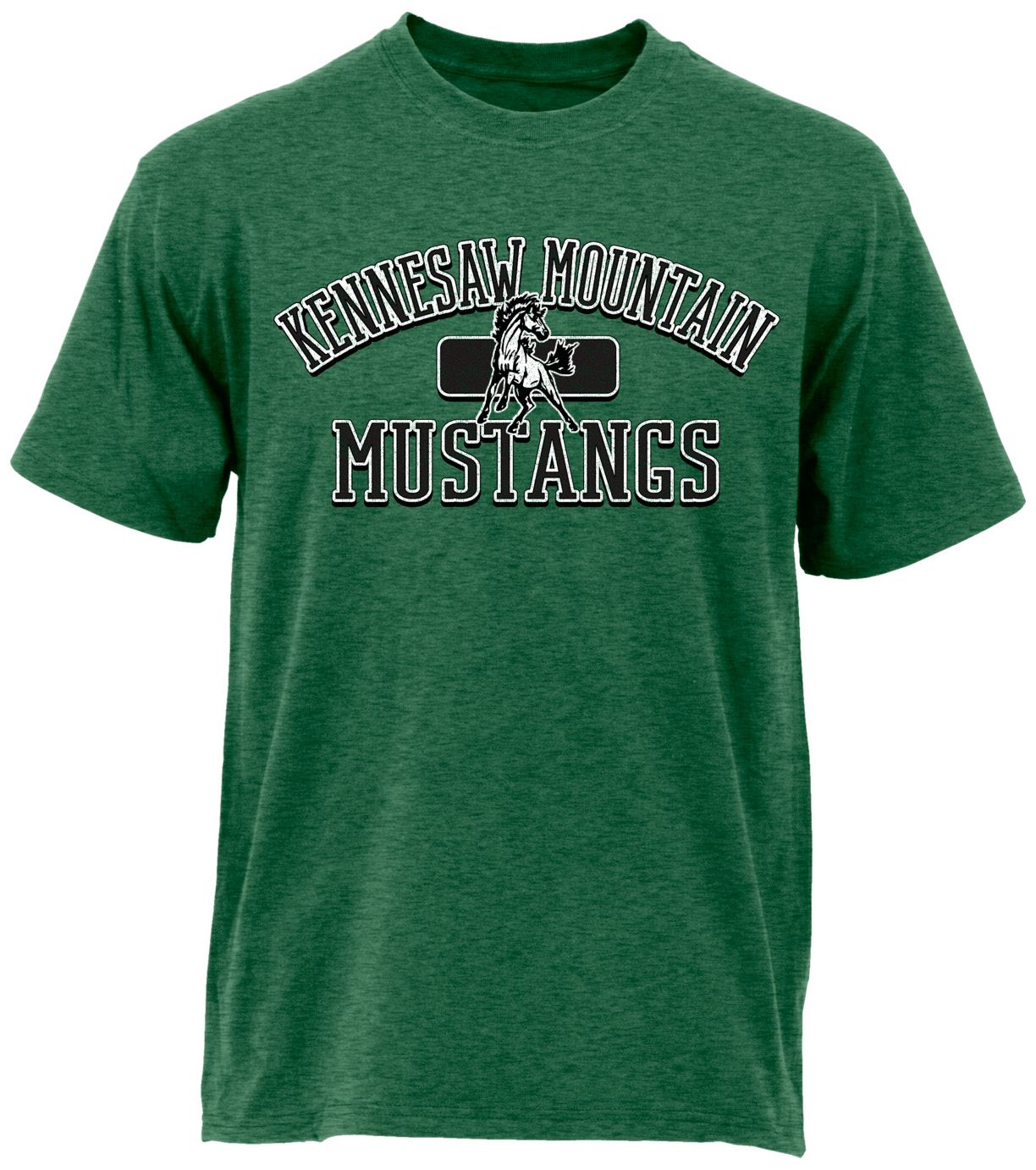 Ohiopyle Prints Adult Kennesaw Mountain High School Heather Forest Green Plate Ultimate T-Shirt