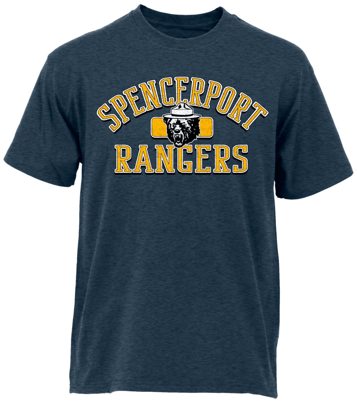 Ohiopyle Prints Adult Spencerport High School Heather Navy Plate Ultimate T-Shirt