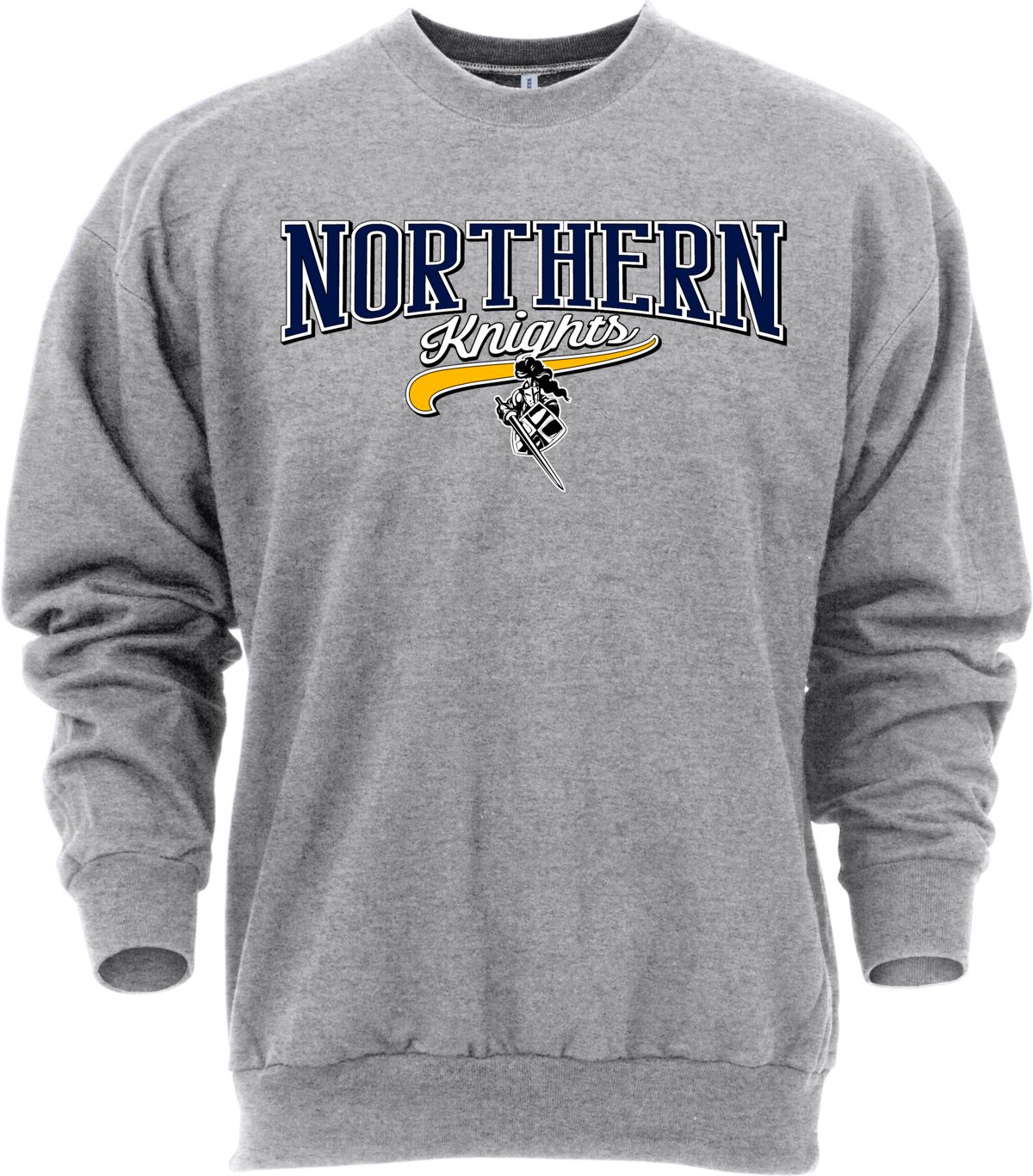Ohiopyle Prints Adult Northern High School Grey Catch Crewneck Sweatshirt