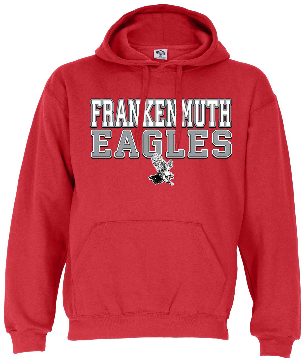 Ohiopyle Prints Adult Frankenmuth High School Red Field Hooded Sweatshirt