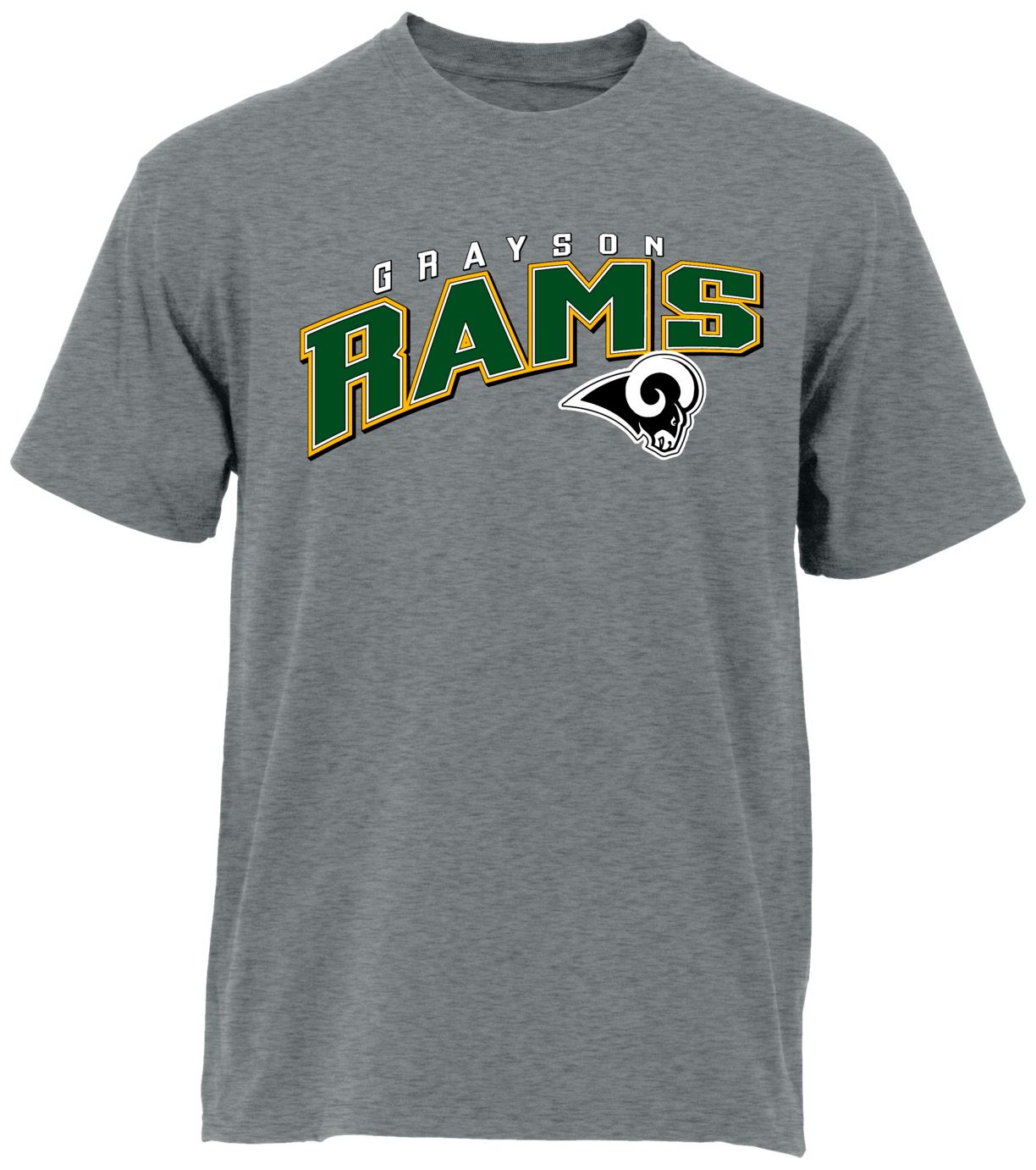 Ohiopyle Prints Adult Grayson High School Grey Flyball Ultimate T-Shirt