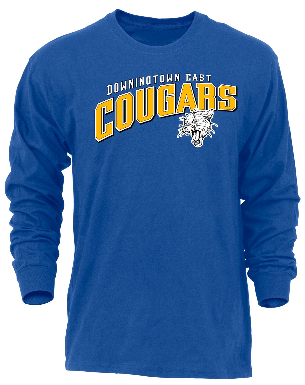Ohiopyle Prints Adult Downingtown East High School Royal Flyball Long Sleeve Shirt