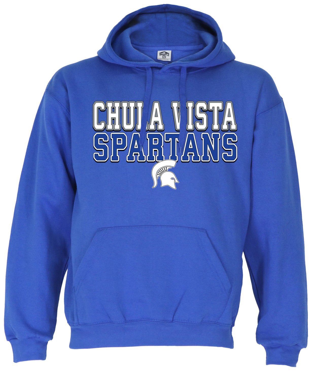 Ohiopyle Prints Adult Chula Vista High School Royal Blue Field Hooded Sweatshirt