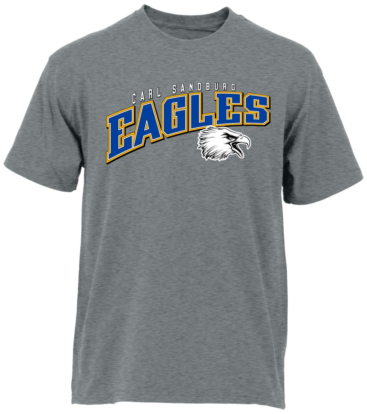 Ohiopyle Prints Adult Carl Sandburg High School Grey Flyball Ultimate T-Shirt, Men's