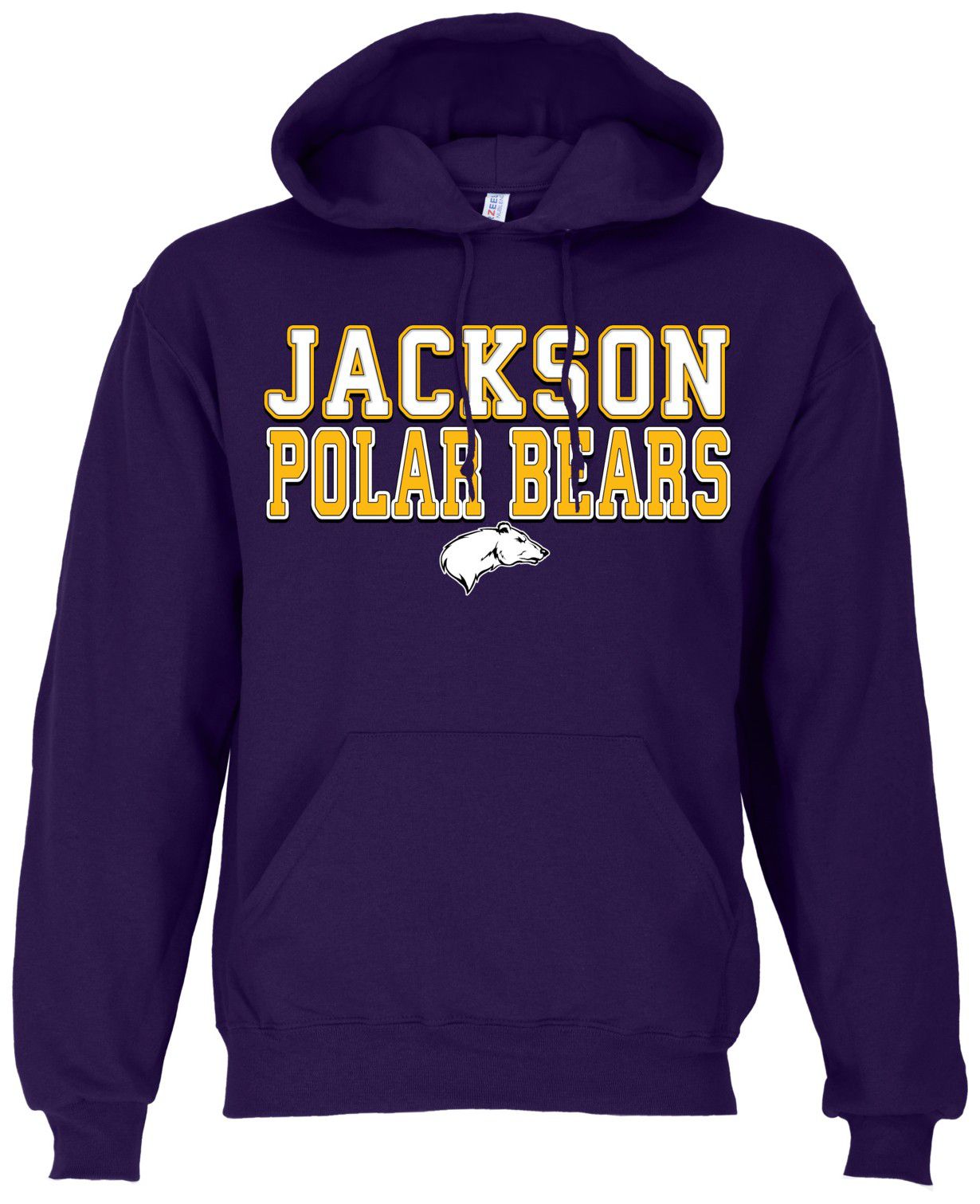 Ohiopyle Prints Adult Jackson High School Purple Field Hooded Sweatshirt