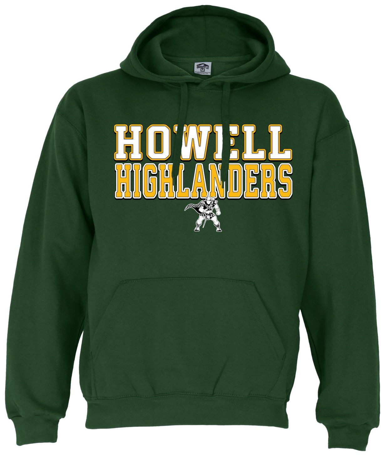 Ohiopyle Prints Adult Howell High School Forest Green Field Hooded Sweatshirt