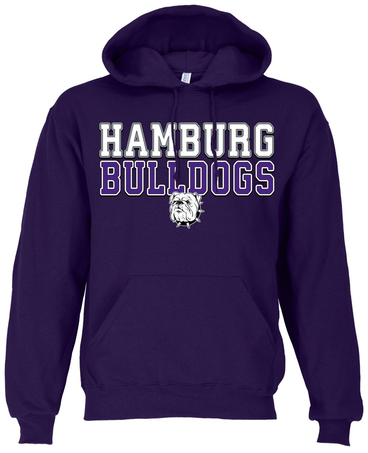 Ohiopyle Prints Adult Hamburg High School Purple Field Hooded Sweatshirt