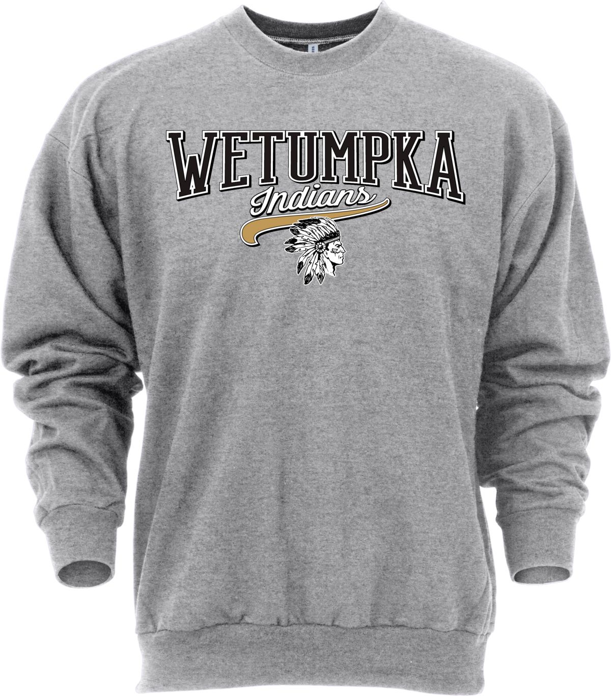 Ohiopyle Prints Adult Wetumpka High School Grey Catch Crewneck Sweatshirt
