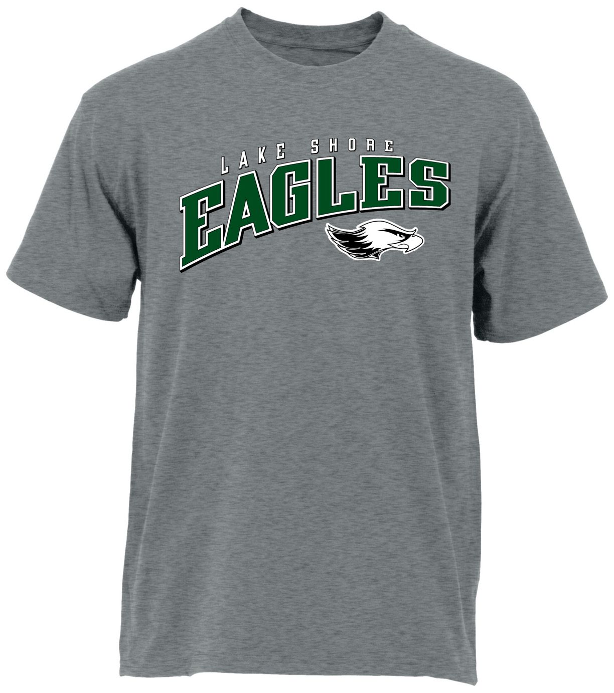 Ohiopyle Prints Adult Lake Shore High School Grey Flyball Ultimate T-Shirt, Men's