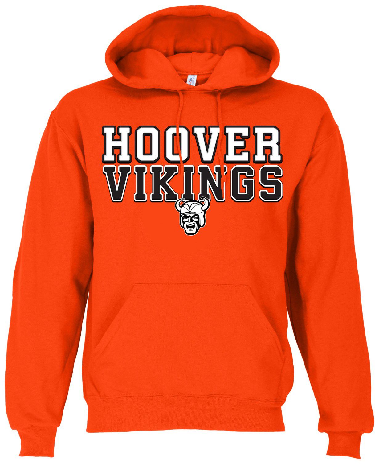 Ohiopyle Prints Adult Hoover High School Orange Field Hooded Sweatshirt