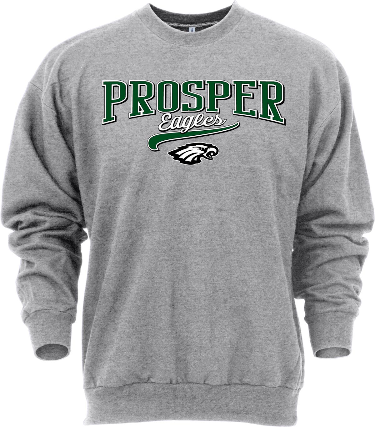 Ohiopyle Prints Adult Prosper High School Grey Catch Crewneck Sweatshirt