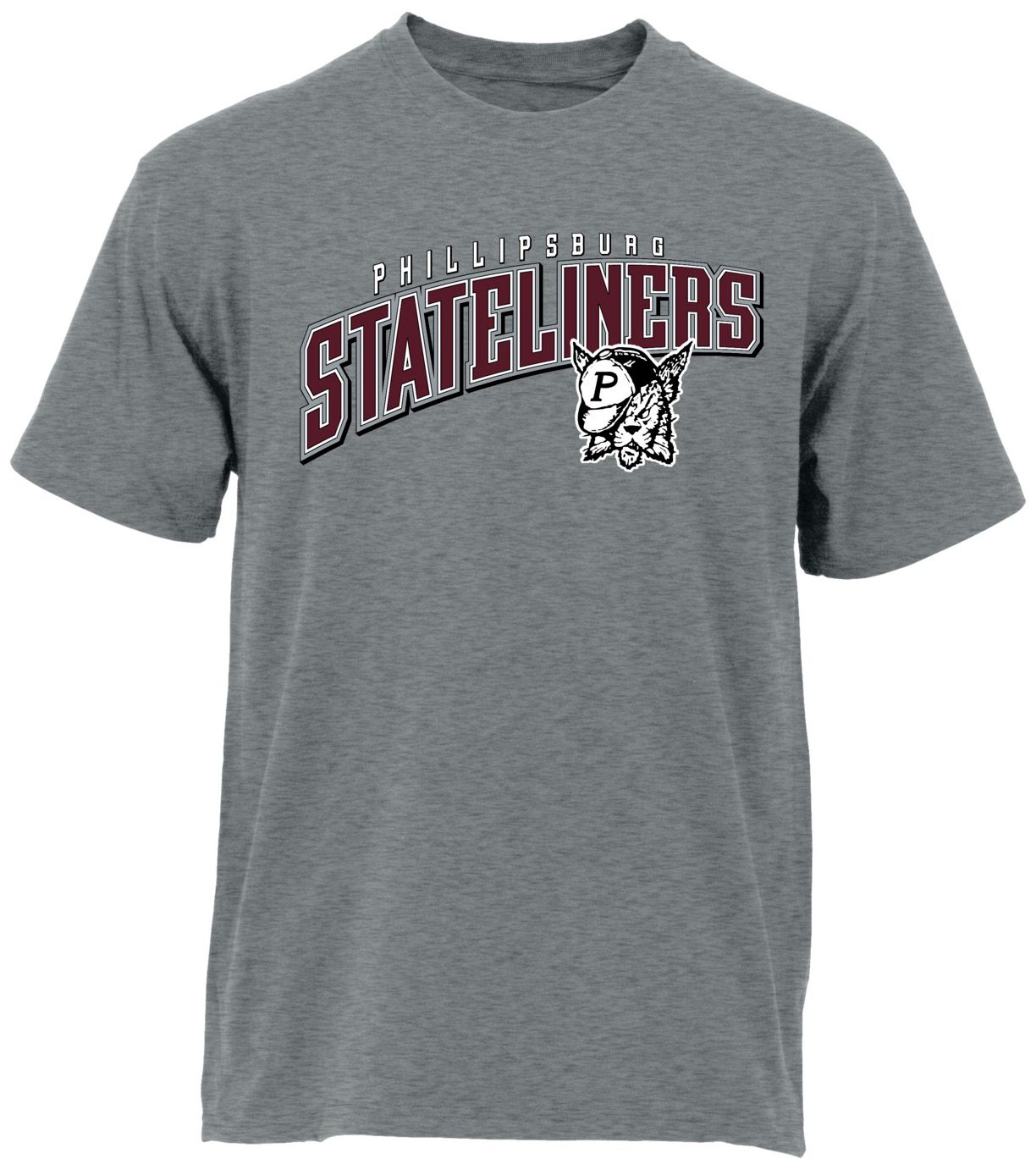 Ohiopyle Prints Adult Phillipsburg High School Grey Flyball Ultimate T-Shirt