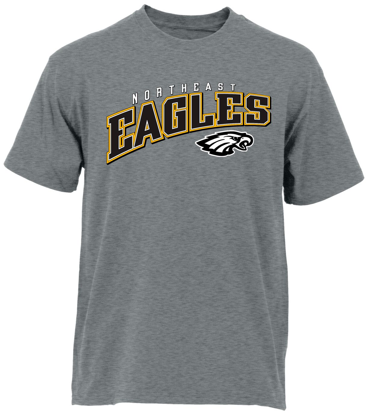 Ohiopyle Prints Adult Northeast High School Grey Flyball Ultimate T-Shirt, Men's