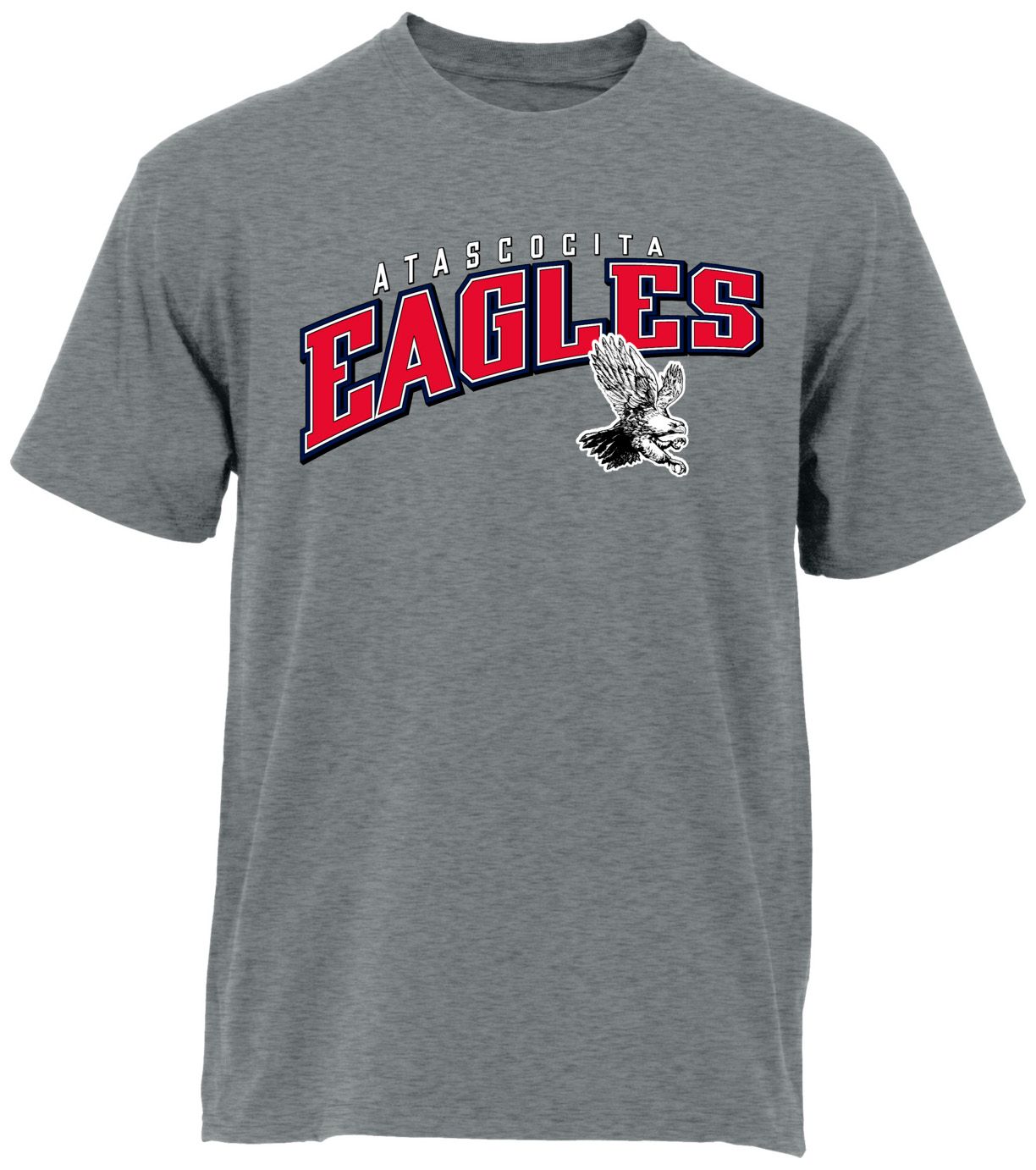 Ohiopyle Prints Adult Atascocita High School Grey Flyball Ultimate T-Shirt, Men's