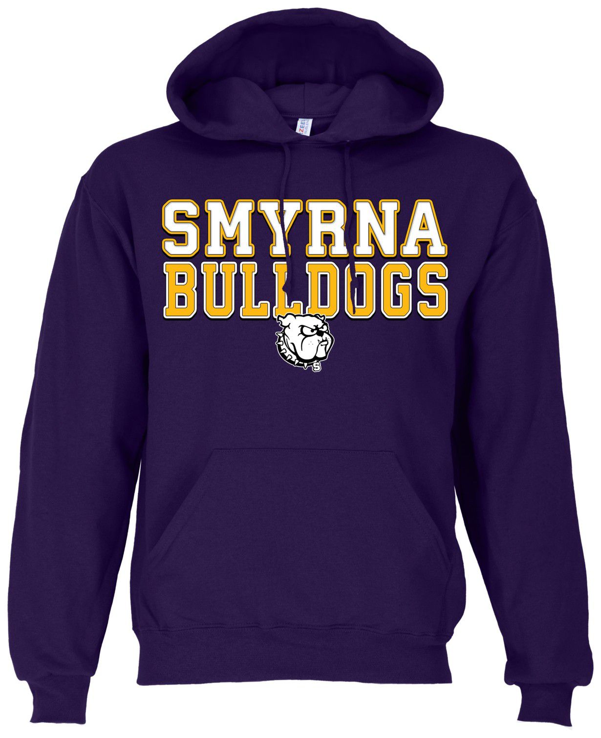Ohiopyle Prints Adult Smyrna High School Purple Field Hooded Sweatshirt